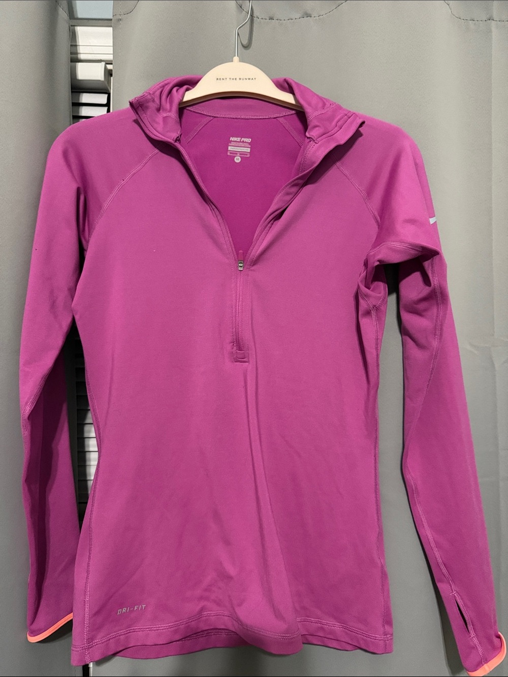 Nike Women's Long-Sleeve Half-Zip Top - Magenta